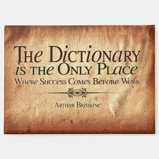 Succes gaat voor het werk magneet (Voorkant)