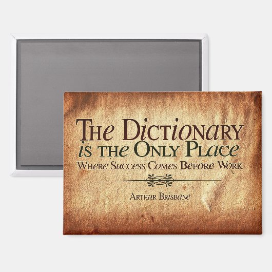 Succes gaat voor het werk magneet (Voorkant / Achterkant)