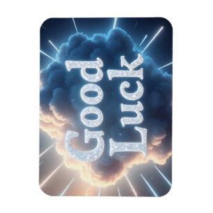 Succes - Gloeiende wolkentypografie met lichte be Magneet
