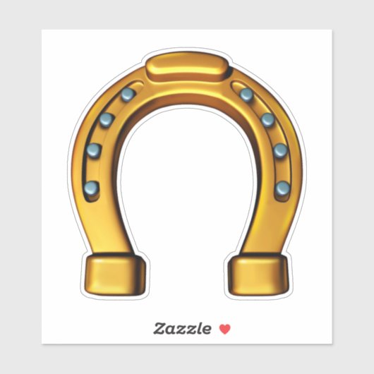 Succes golden hoefijzer vinyl sticker (Vel)