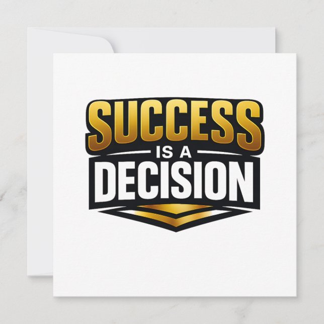 Succes Goud Typografie op Zwart (Voorkant)