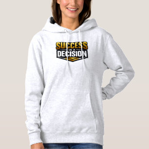 Succes Goud Typografie op Zwart Hoodie