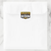 Succes Goud Typografie op Zwart Ronde Sticker (Tas)