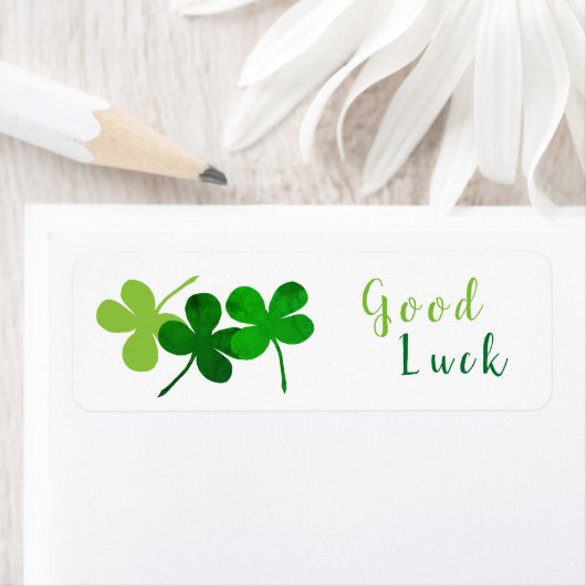 Succes Groene Shamrocks Etiket (Insitu)