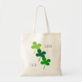 Succes Groene Shamrocks Tote Bag (Voorkant)