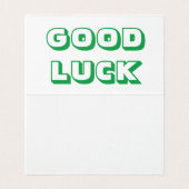 Succes, groene witte gevouwen kaart (Binnenkant ongevouwen)