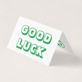 Succes, groene witte gevouwen kaart (Achterkant)
