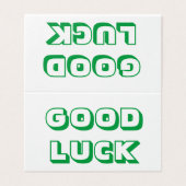 Succes, groene witte gevouwen kaart (Buitenkant ongevouwen)