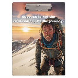 Succes & Hard werken Bergbeklimmer Motivatie Klembord