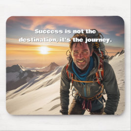 Succes & Hard werken Bergbeklimmer Motivatie Muismat
