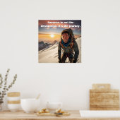 Succes & Hard werken Bergbeklimmer Motivatie Poster (Keuken)