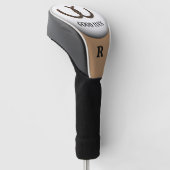 Succes Hoefijzers Monogram Initiaal Golfheadcover (Schuin)
