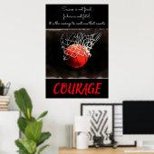 Succes houdt Basketball Inspirerend onder druk Poster (Thuiskantoor)