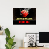 Succes houdt Basketball Inspirerend onder druk Poster (Thuiskantoor)
