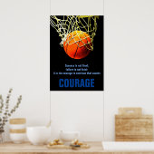 Succes houdt Basketball Inspirerend onder druk Poster (Keuken)