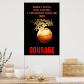 Succes houdt Basketball Inspirerend onder druk Poster (Keuken)