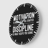 Succes, Hustle, Grind en Gym Motivatie Grote Klok (Hoek)