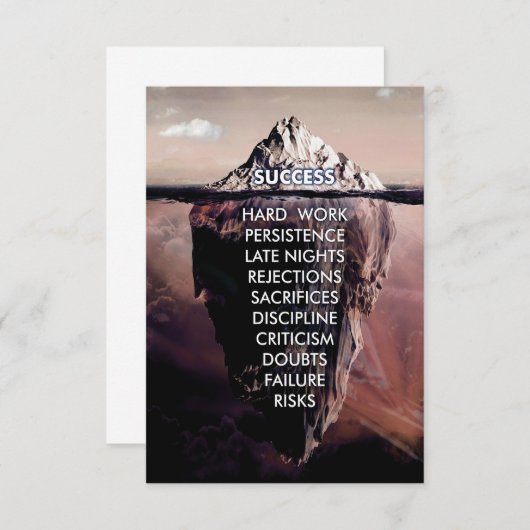 Succes Iceberg Dark Bedankkaart (Voorkant / Achterkant)