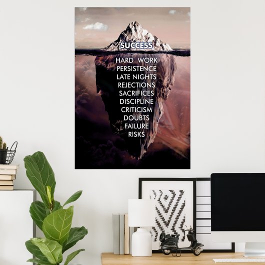 Succes Iceberg Dark Poster (Thuiskantoor)