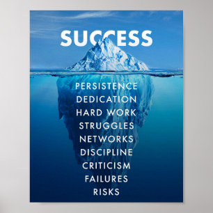 Succes Iceberg hard work Poster