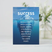 Succes Iceberg hard work RSVP Kaartje (Staand voorkant)