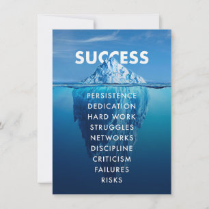 Succes Ijsberg Hard Werk Kaart