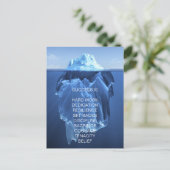 Succes ijsberg - motiveren, inspireren briefkaart (Staand voorkant)