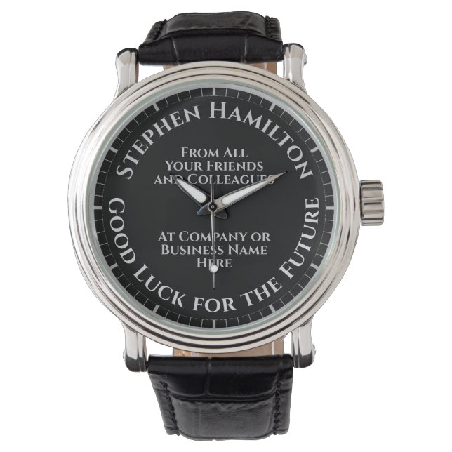 Succes in de Toekomst Vertrekkend Horloge (Voorkant)
