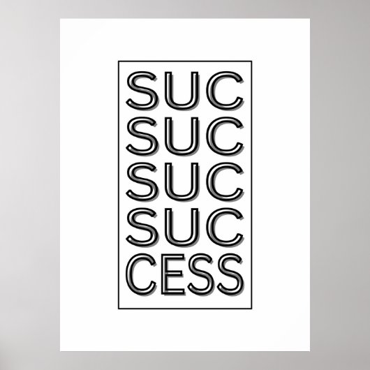 Succes Inspirerend Motivatie bevestiging Poster (Voorkant)