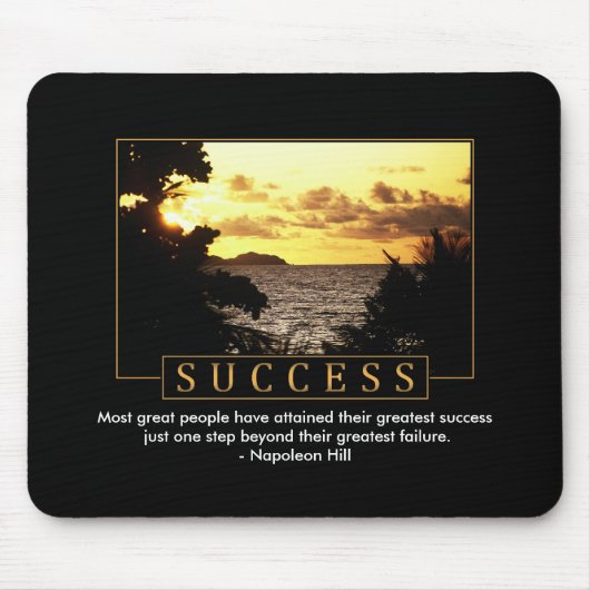 Succes Inspirerend Mousepad Muismat (Voorkant)