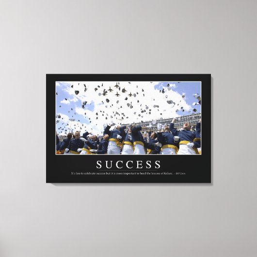 Succes: Inspirerend prijsopgave Canvas Afdruk (Voorkant)