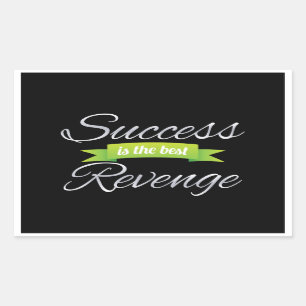 Succes is de beste inkomsten rechthoekige sticker