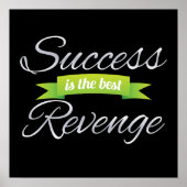 Succes is de beste omzet groen poster (Voorkant)