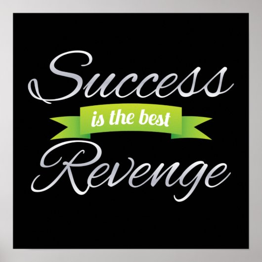 Succes is de beste omzet groen poster (Voorkant)