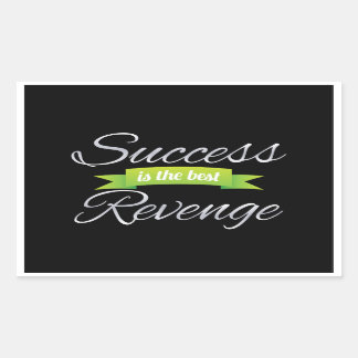 Succes is de beste opbrengst rechthoekige sticker