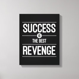 Succes is de beste prijsopgave voor inkomsten canvas afdruk