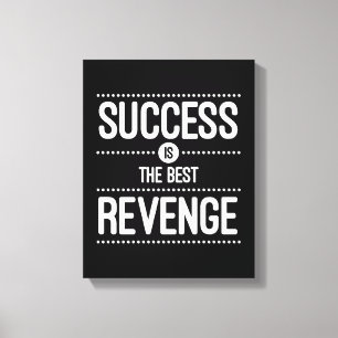 Succes is de beste prijsopgave voor inkomsten canvas afdruk