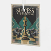Succes Is De Beste Wraak Glas Ornament (Voorkant links)