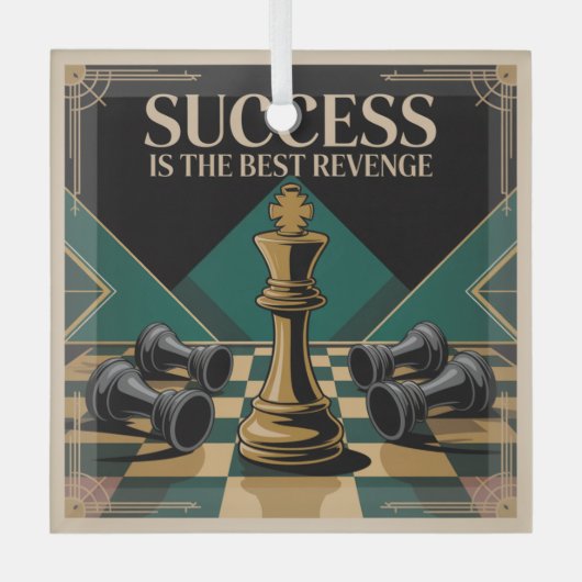 Succes Is De Beste Wraak Glas Ornament (Voorkant)