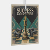 Succes Is De Beste Wraak Glas Ornament (Voorkant Rechts)