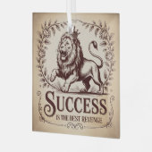 Succes Is De Beste Wraak Glas Ornament (Voorkant links)