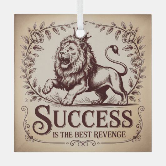 Succes Is De Beste Wraak Glas Ornament (Voorkant)