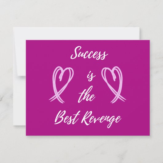 Succes is de Beste Wraak Kaart (Voorkant)
