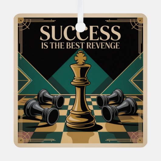 Succes Is De Beste Wraak Metalen Ornament (Voorkant)