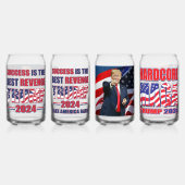 Succes is de beste wraak Trump 2024 Blikvorm Glas (Voorkant)