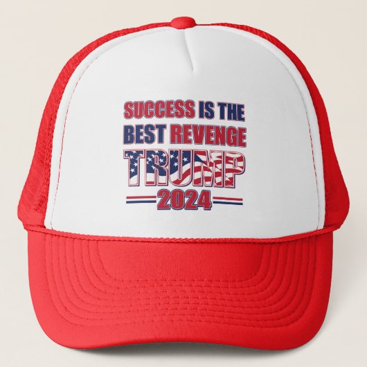 Succes is de beste wraak Trump 2024 Trucker Pet (Voorkant)