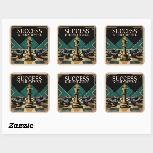 Succes Is De Beste Wraak Vierkante Sticker (Vel)