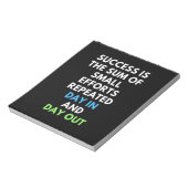 succes is de som van kleine inspanningen notitieblok (Linkerzijde)