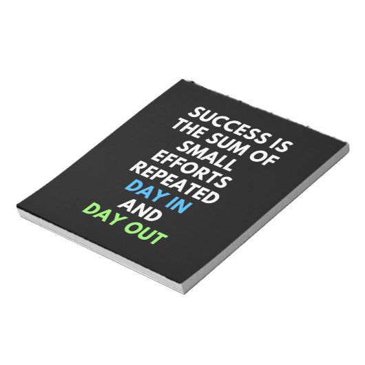 succes is de som van kleine inspanningen notitieblok (Linkerzijde)