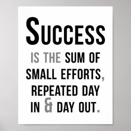 succes is de som van kleine inspanningen poster
